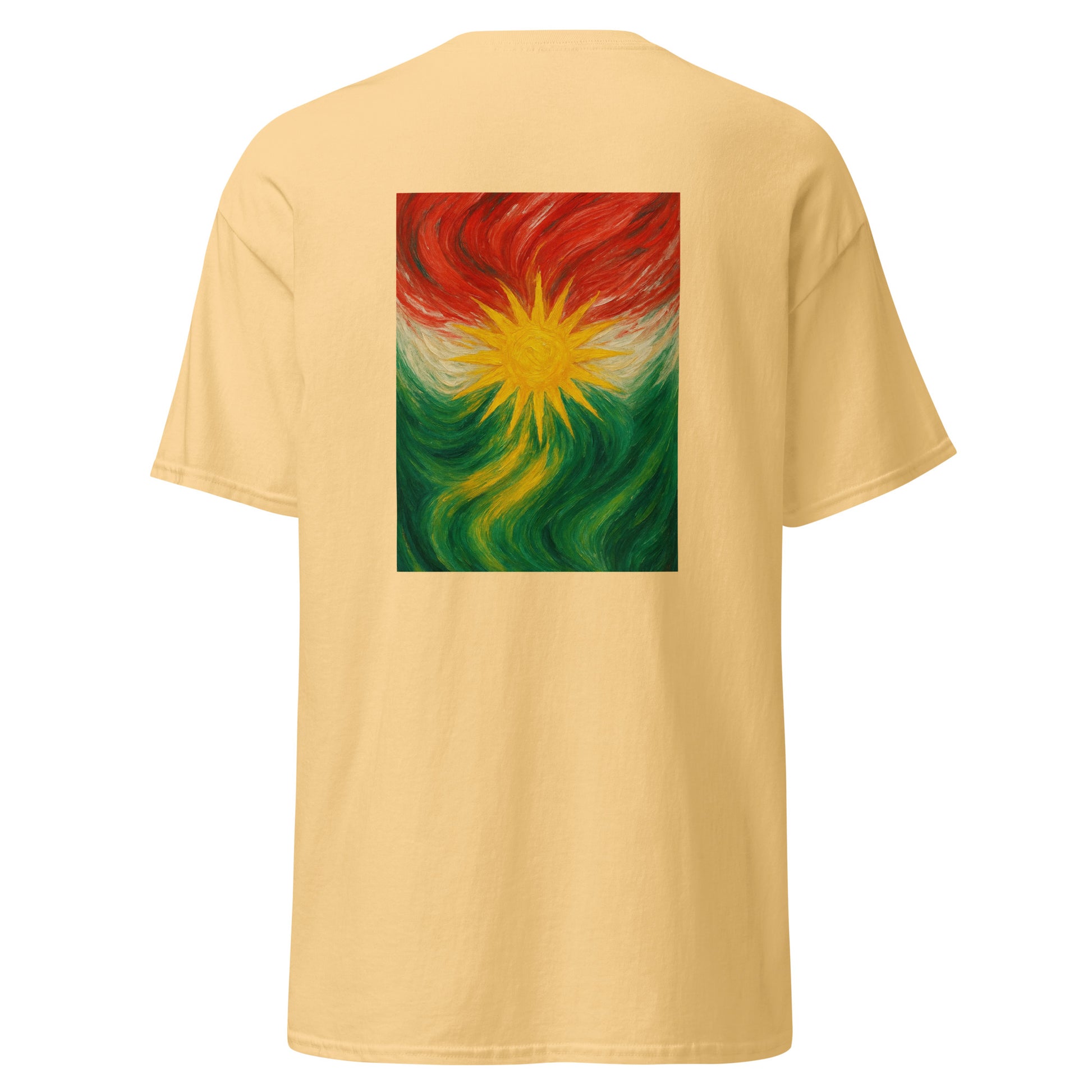 Kurdistan Flag T-Shirt | Special Design Back Side | Kurdish Tee - Kurdish Identity T-Shirt | MarsoniPrint