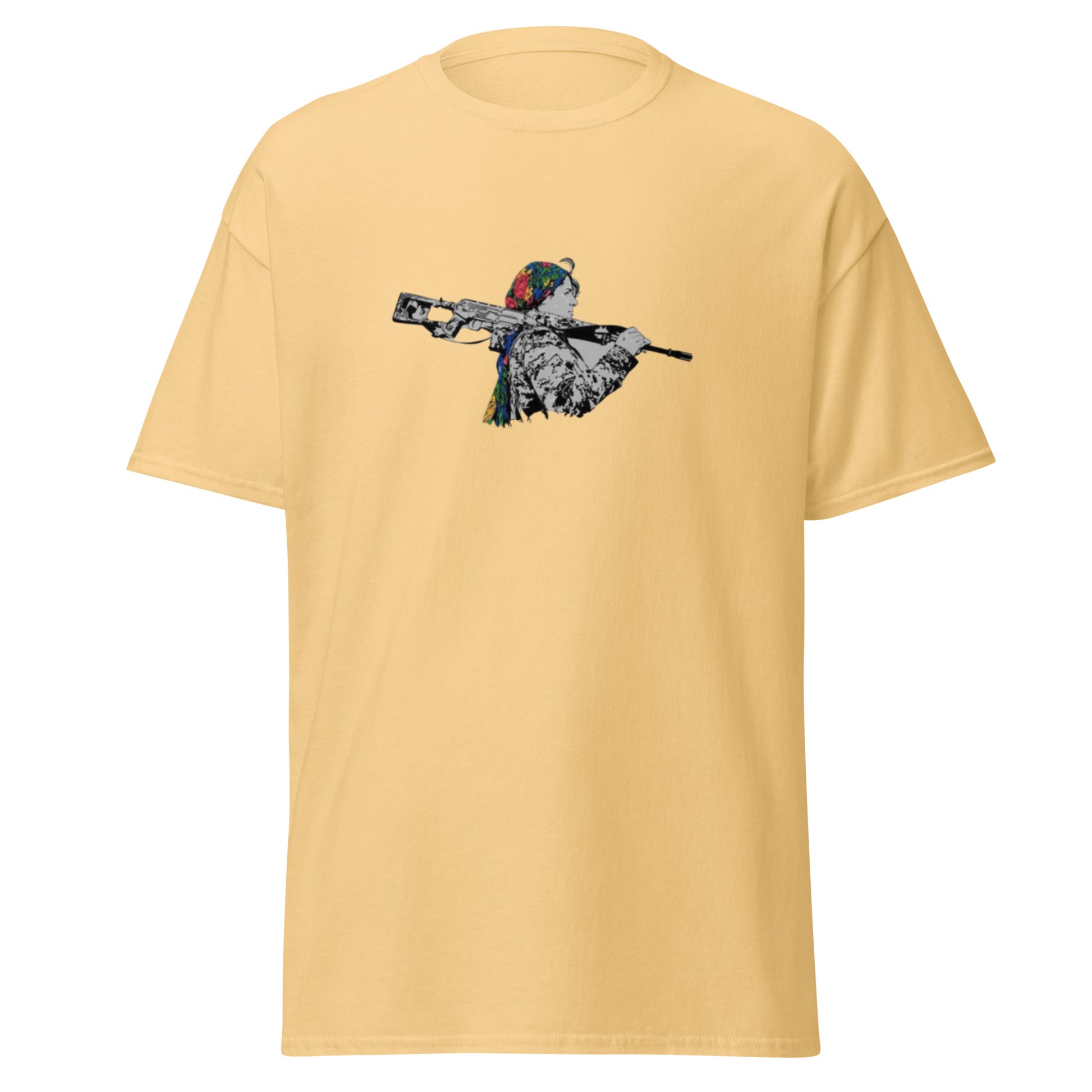 Kurdish Warrior Woman Gerilla T-Shirt | Kurdish Unisex Tee - Kurdish Identity T-Shirt | MarsoniPrint