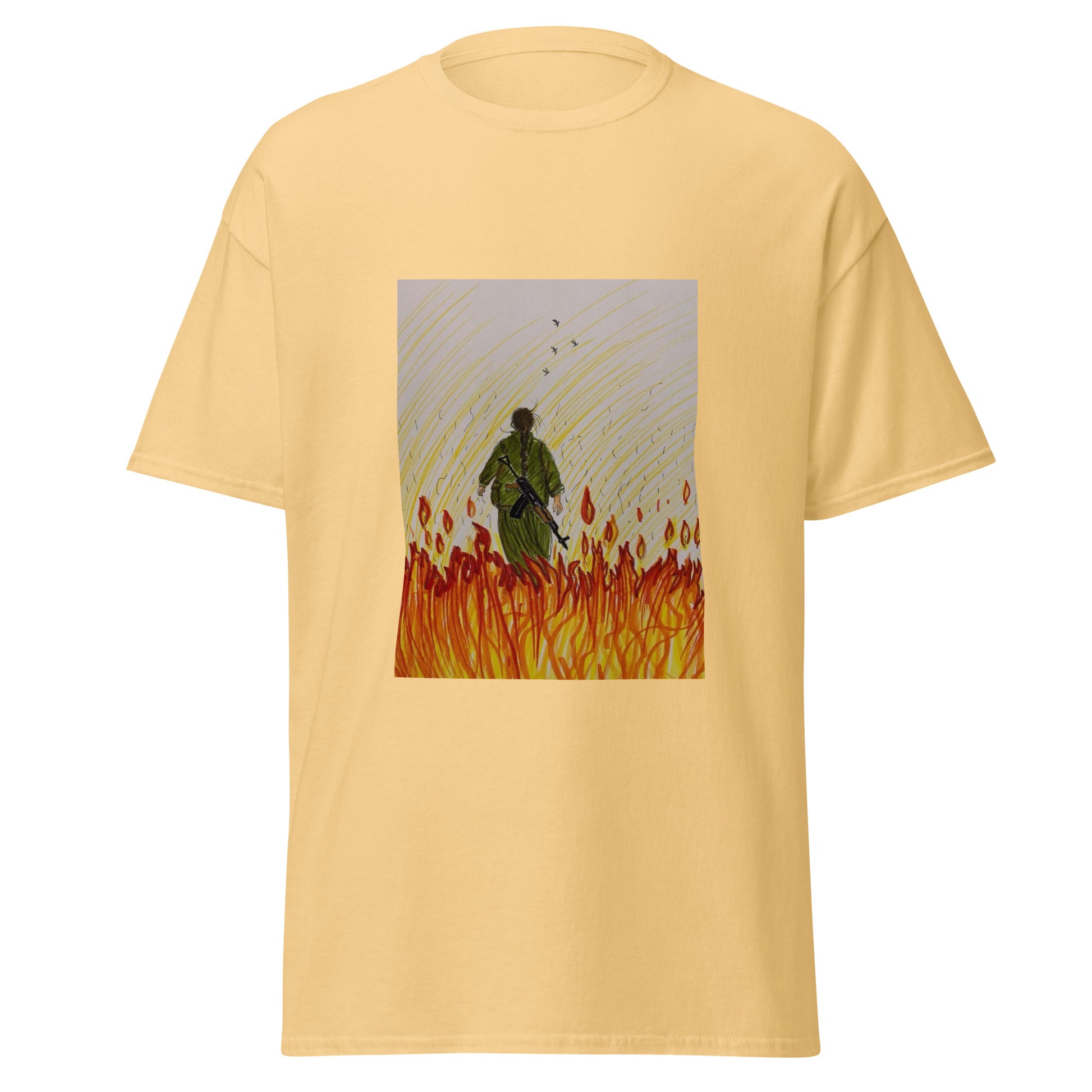 Gerilla T-Shirt | Kurdish Warrior Unisex Tee - Kurdish Identity T-Shirt | MarsoniPrint