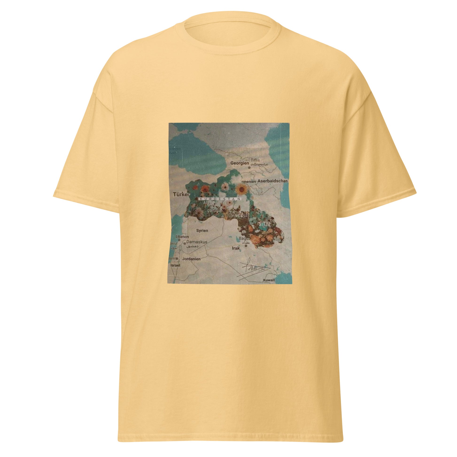 Kurdistan Map T-Shirt | Kurdish Pride Unisex Tee - Kurdish Identity T-Shirt | MarsoniPrint
