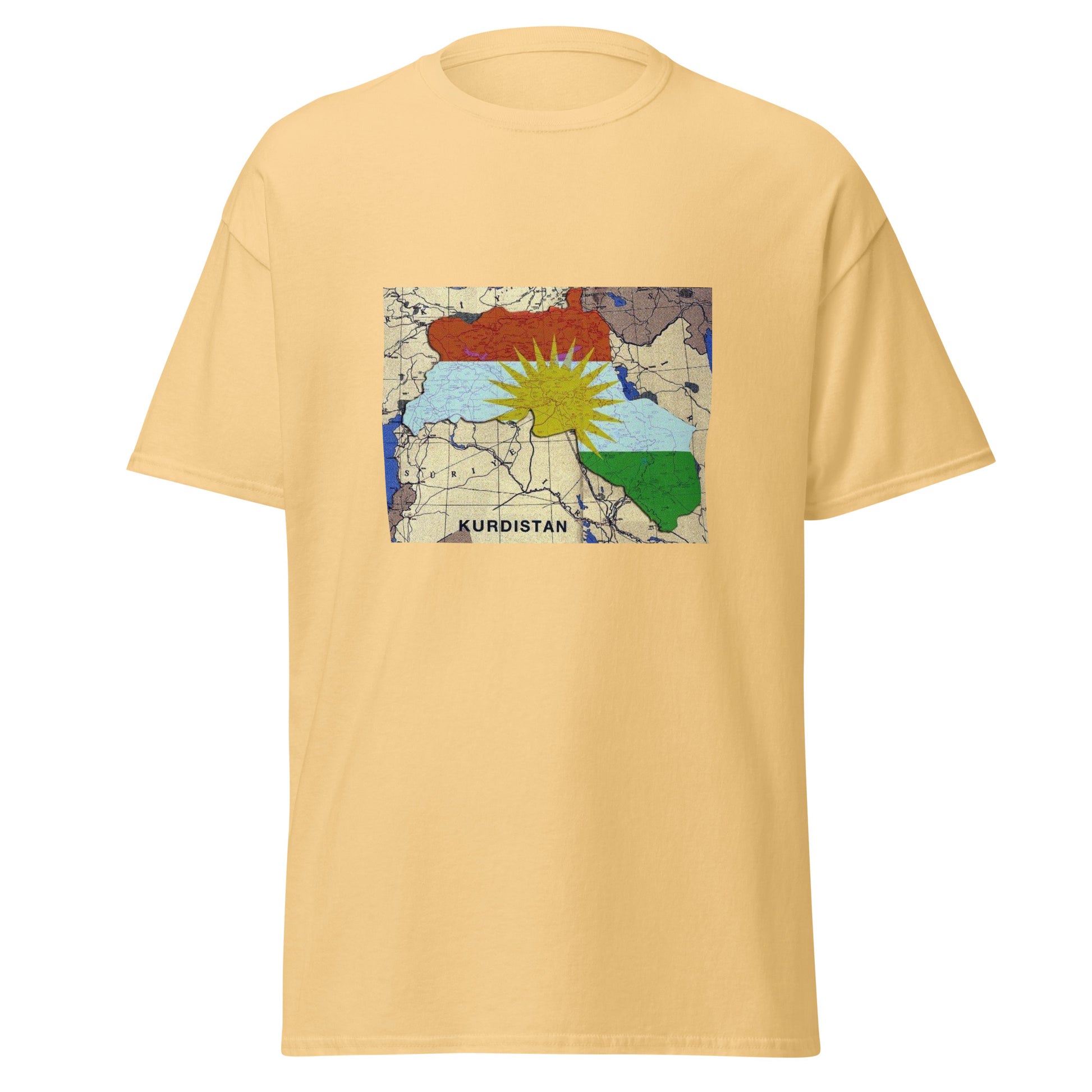 Kurdistan Map T-Shirt | Premium Design | Kurdish Unisex Tee - Kurdish Identity T-Shirt | MarsoniPrint