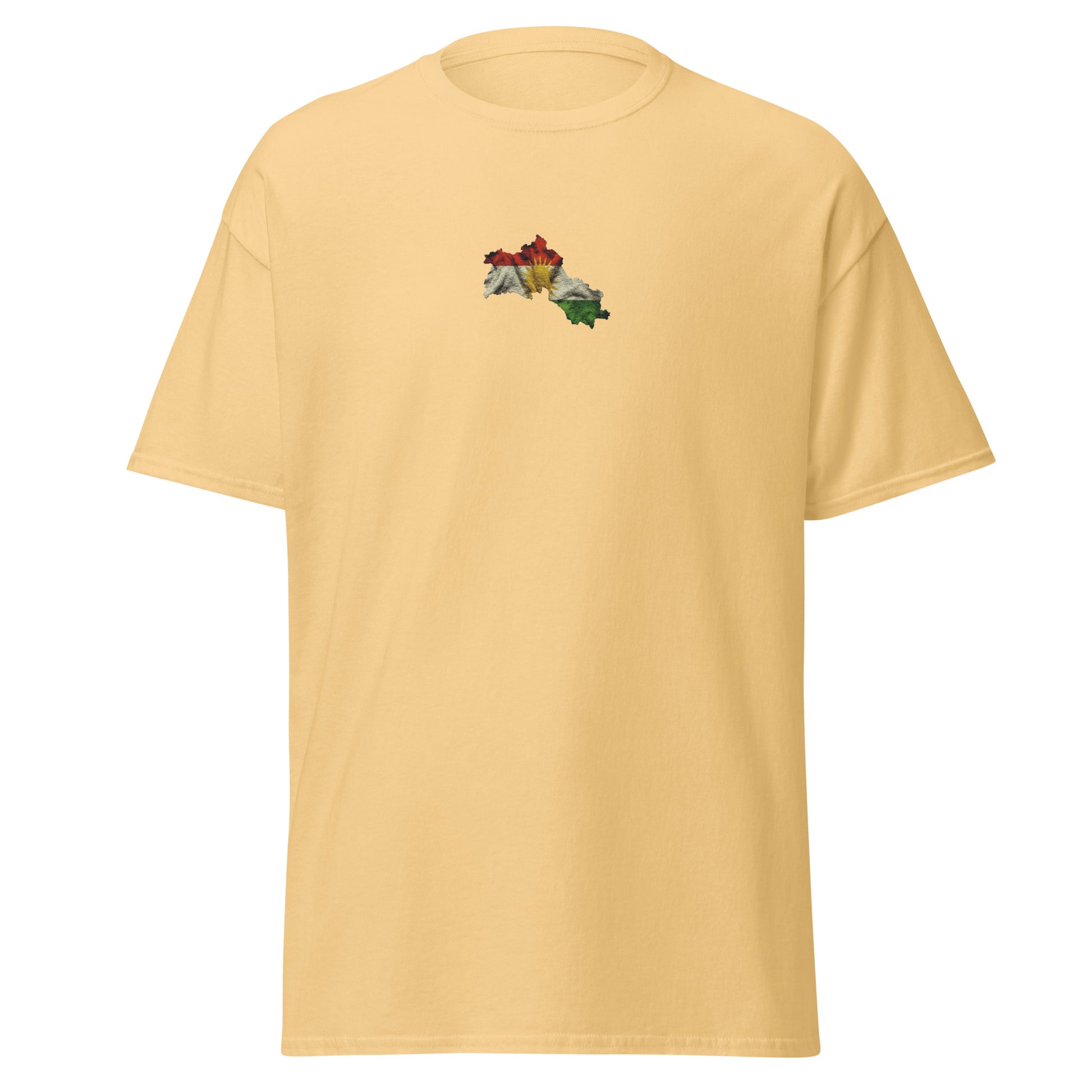 Kurdistan Flag Embroidered T-Shirt | Kurdish Unisex Tee - Kurdish Identity T-Shirt | MarsoniPrint