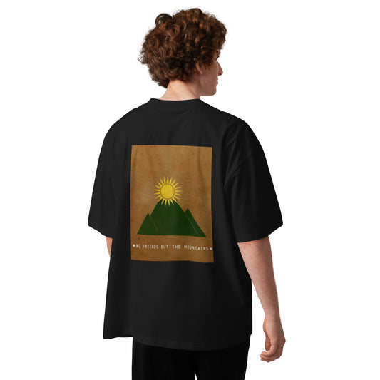 No Friends But the Mountains Oversized T-Shirt | Organic Cotton – Back Print