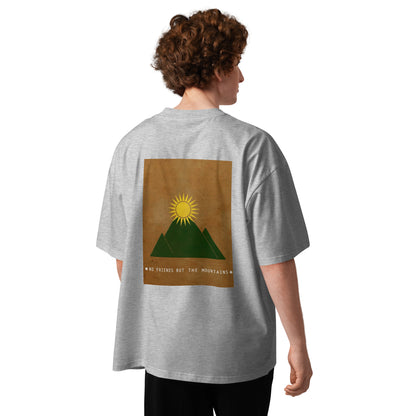 No Friends But the Mountains Kurdish oversized t-shirt in organic cotton - Kurdish Identity T-Shirt | MarsoniPrint